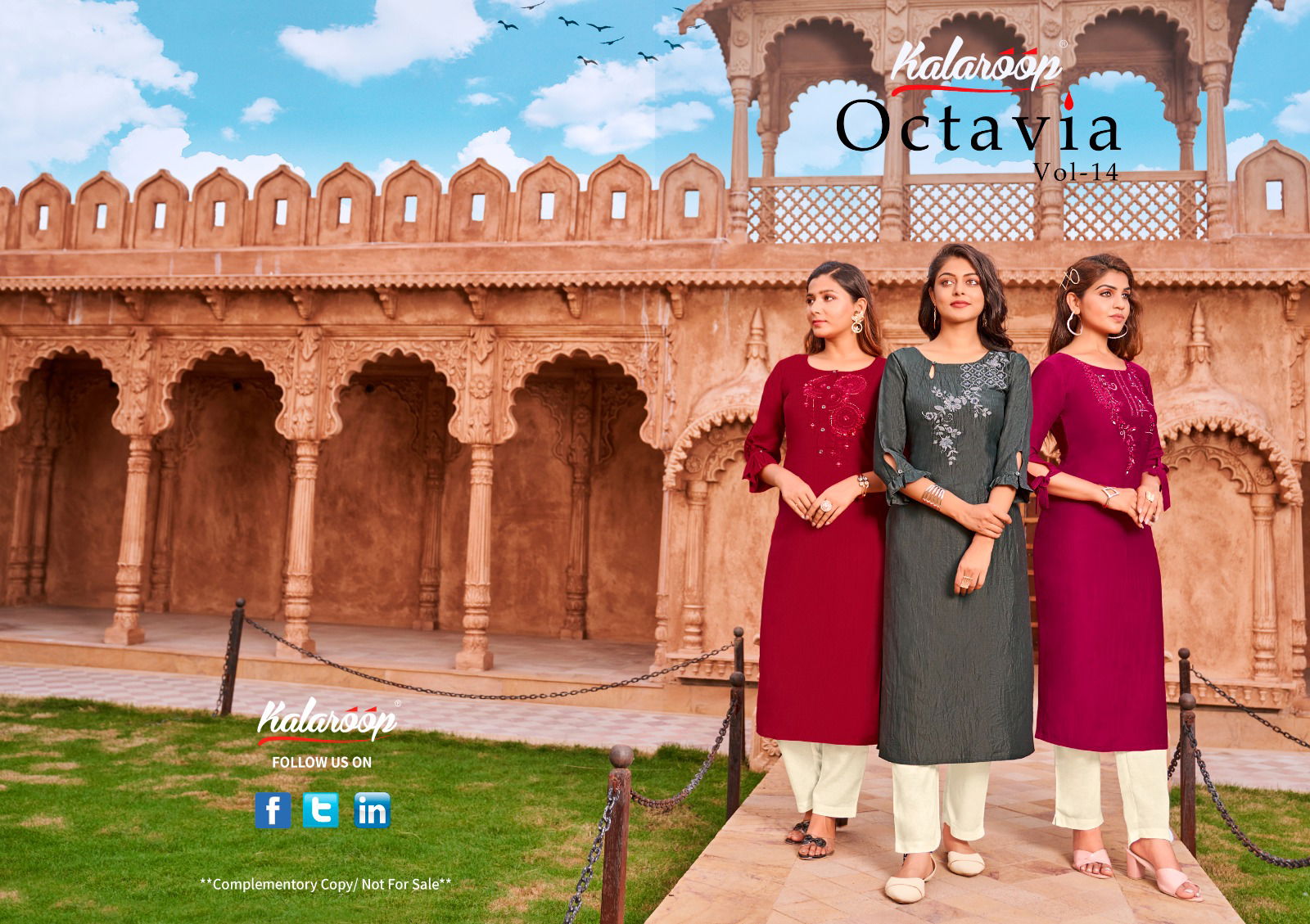 Kalaroop Octavia Vol 14 Silk Designer Kurtis Catalog
